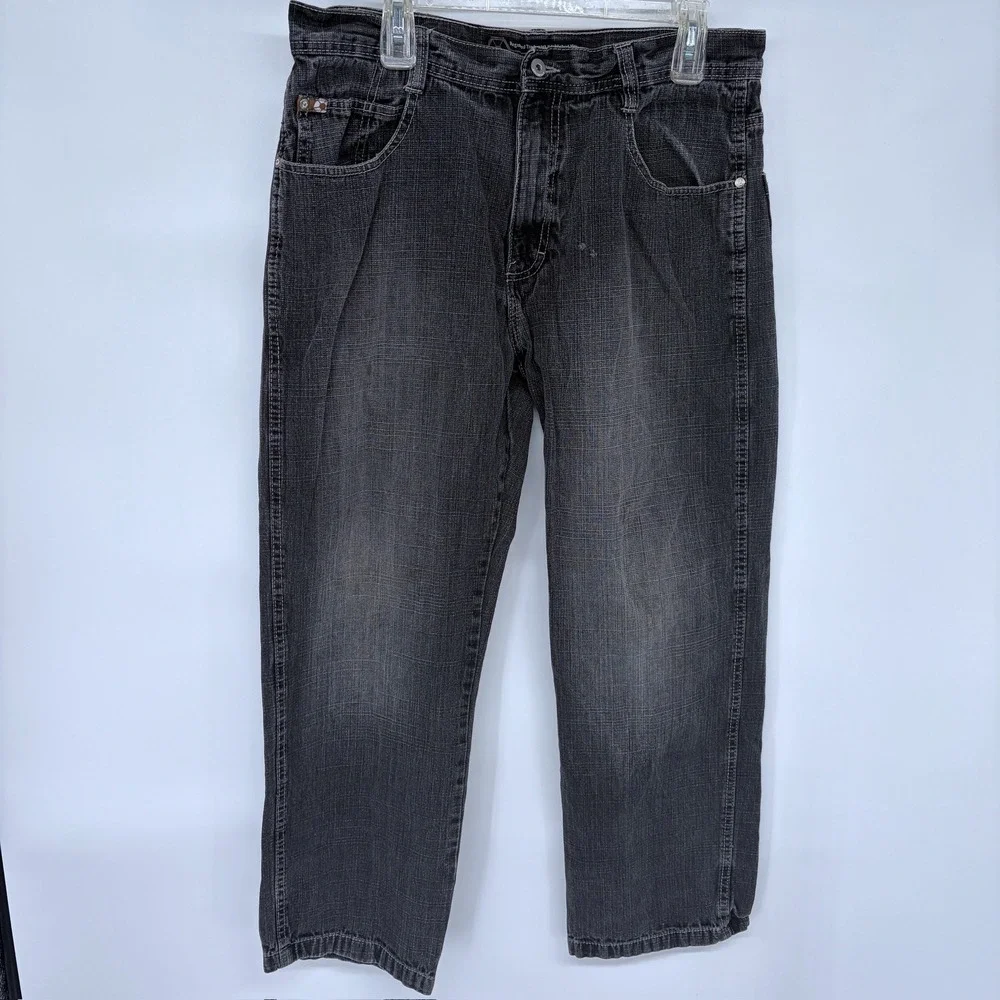 Vintage Southpole Black Baggy Jeans Size 36‎ Mens Brown Tab Faded Y2K Skater